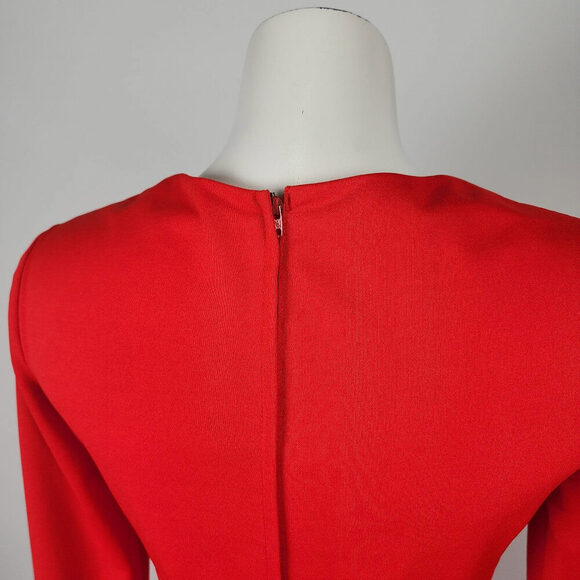 Vintage Red Long Sleeve Maxi Dress Size S/M - Picture 8 of 10